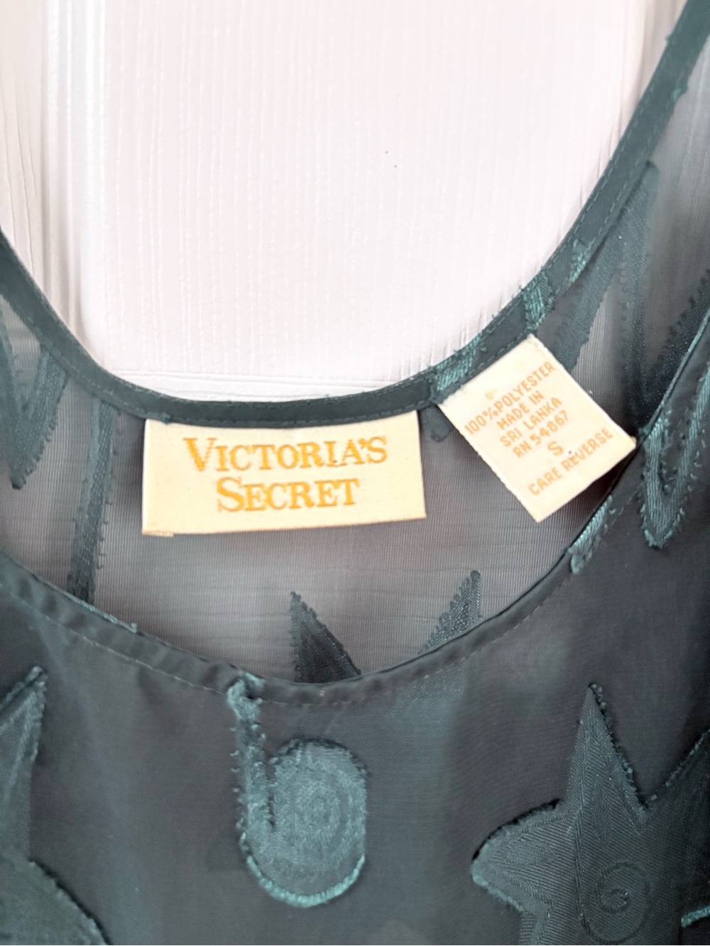 Victoria's Secret Teal Star & Swirl Overlay Sheer Slip Dress - Picture 3 of 4